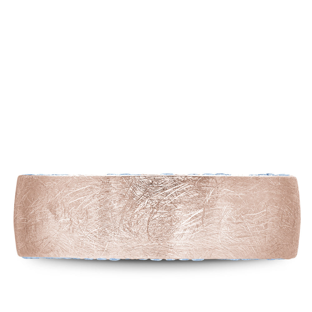Bleu Royale Wedding Band 6.00mm White 14k Gold With 110 RD TCW 0.88ct