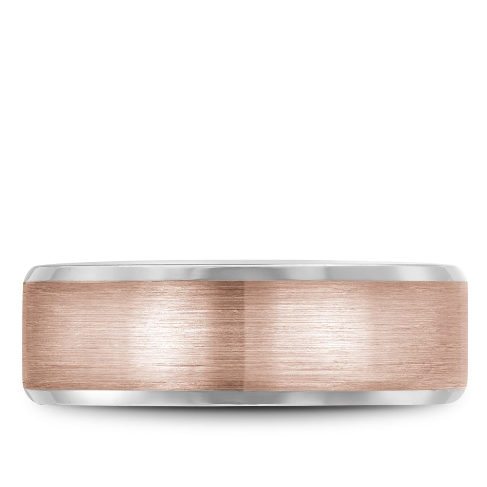 Bleu Royale Legacy Wedding Band 7.50mm Rose and White 18k Gold