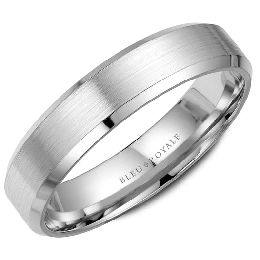 Bleu Royale Legacy Wedding Band 5.50mm White 14k Gold