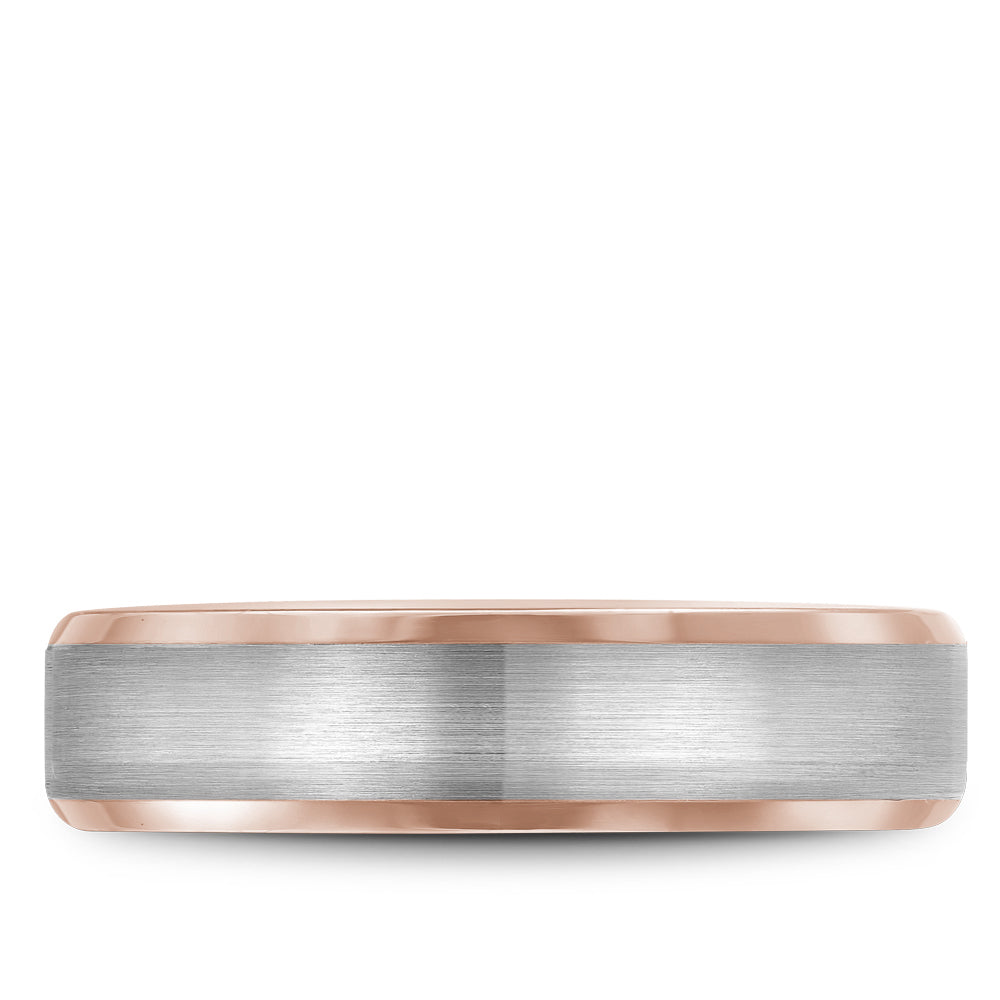 Bleu Royale Legacy Wedding Band 5.00mm White and Rose 14k Gold