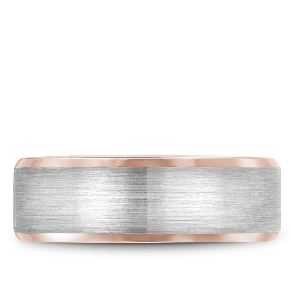 Bleu Royale Legacy Wedding Band 7.50mm White and Rose 18k Gold