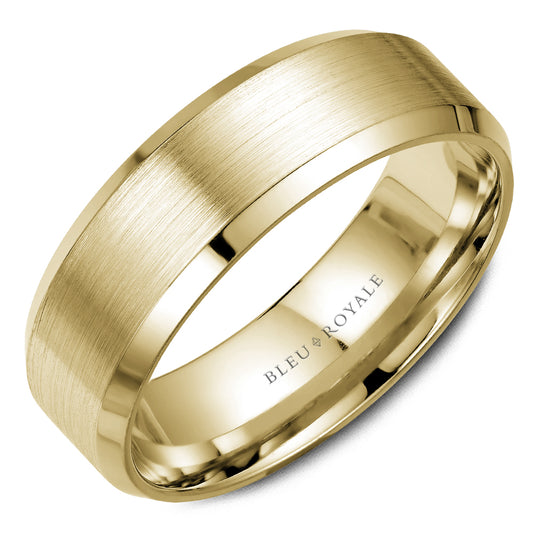 Bleu Royale Legacy Wedding Band 7.50mm Yellow 14k Gold