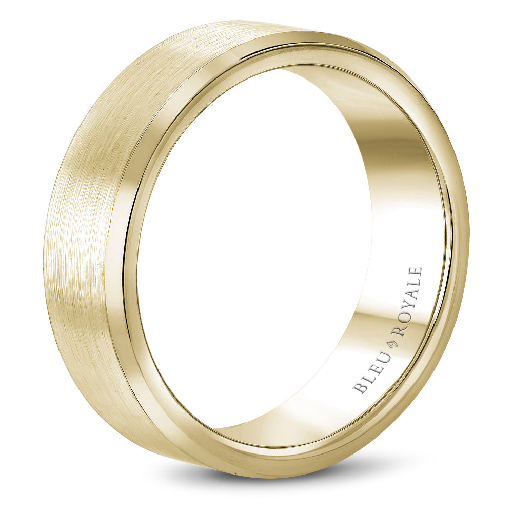 Bleu Royale Legacy Wedding Band 7.50mm Yellow 18k Gold