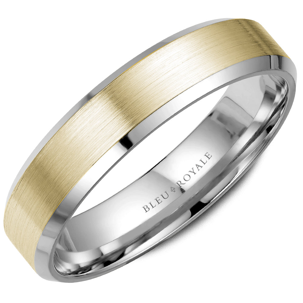 Bleu Royale Legacy Wedding Band 5.00mm Y&W 18k Gold