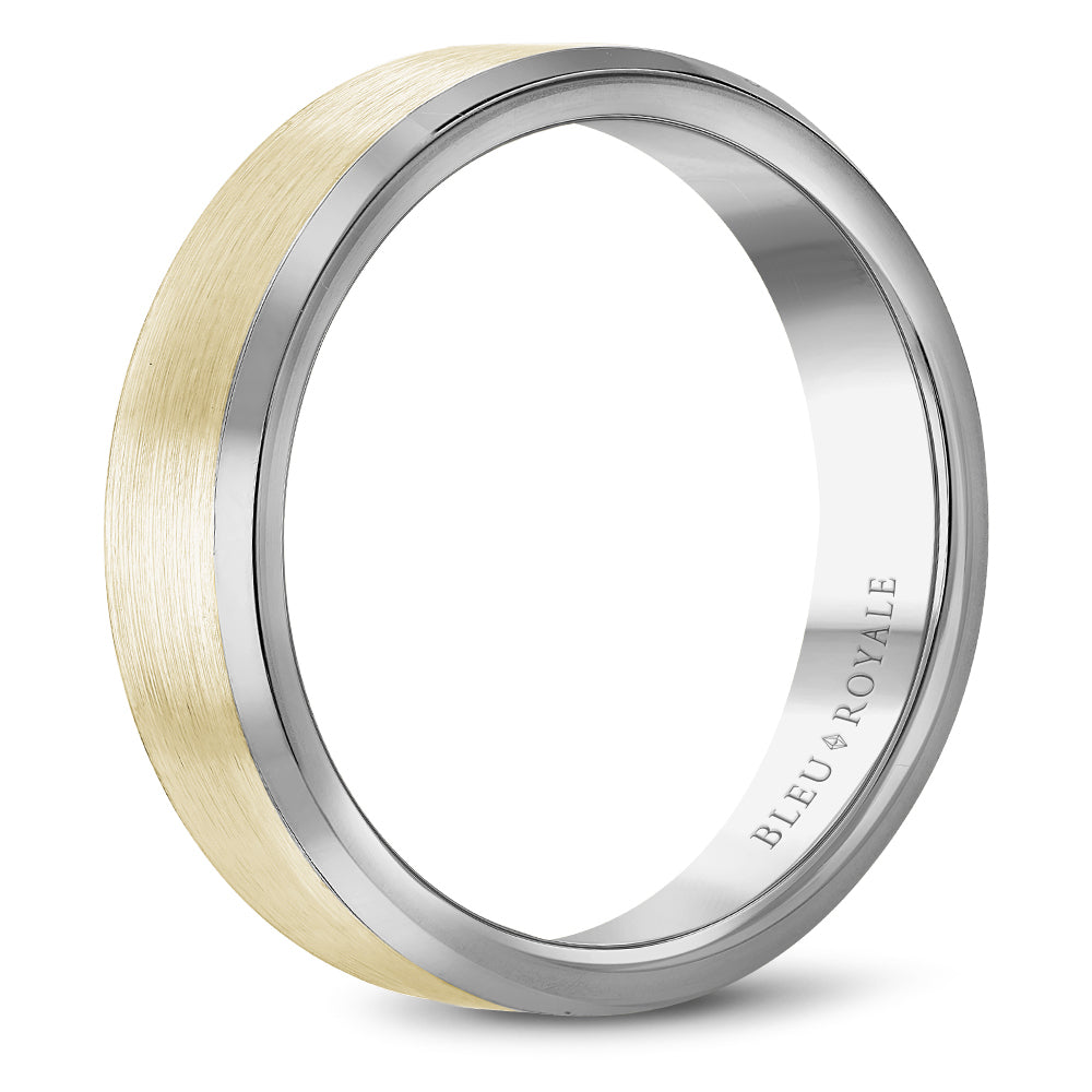 Bleu Royale Legacy Wedding Band 5.00mm Y&W 18k Gold