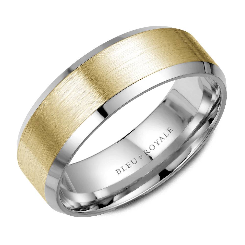 Bleu Royale Legacy Wedding Band 7.50mm Y&W 14k Gold