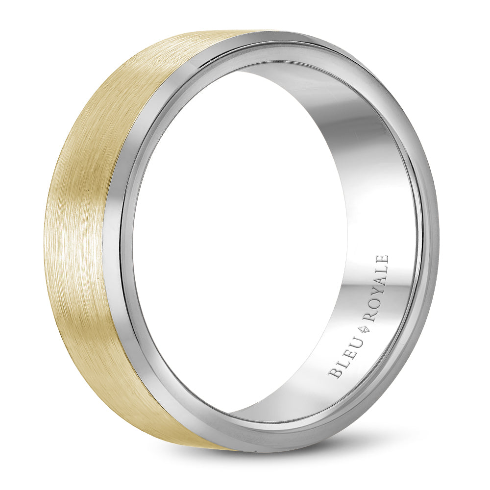 Bleu Royale Legacy Wedding Band 7.50mm Y&W 18k Gold