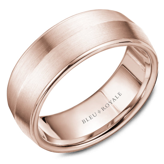 Bleu Royale Legacy Wedding Band 8.00mm Rose 18k Gold