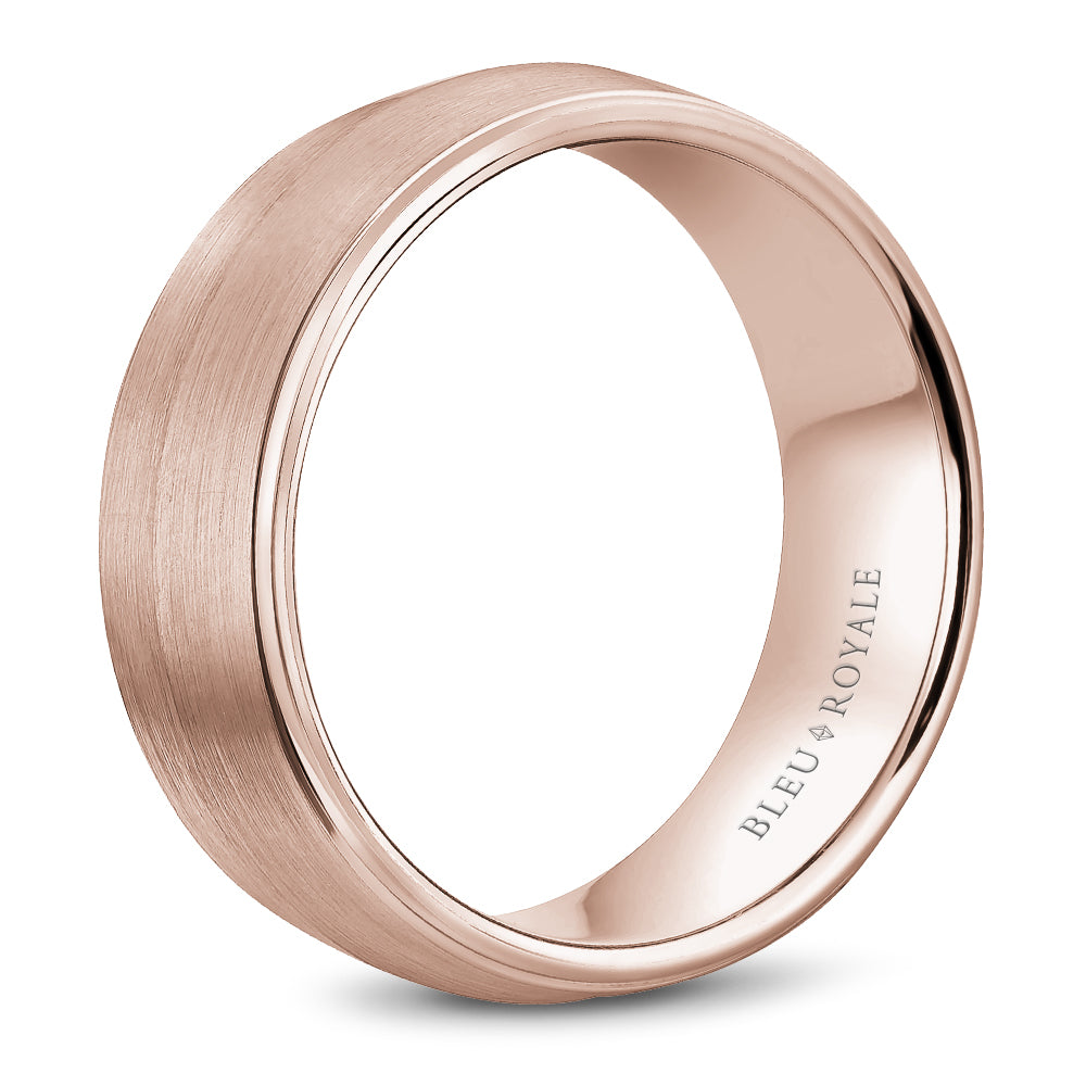 Bleu Royale Legacy Wedding Band 8.00mm Rose 18k Gold
