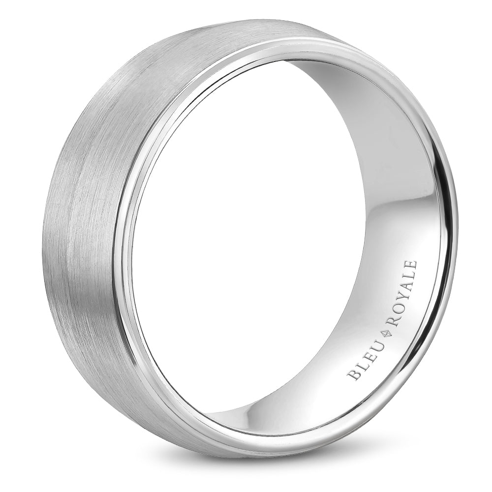 Bleu Royale Legacy Wedding Band 8.00mm White 18k Gold