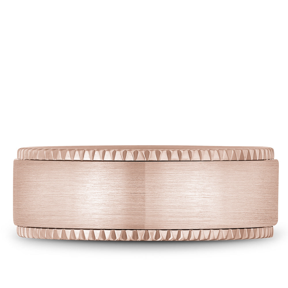 Bleu Royale Legacy Wedding Band 8.00mm Rose 18k Gold