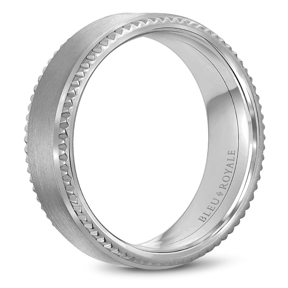 Bleu Royale Legacy Wedding Band 7.00mm White 18k Gold