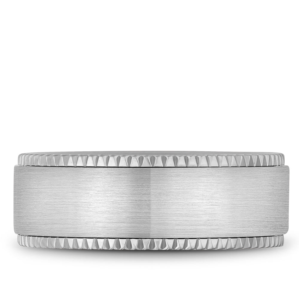 Bleu Royale Legacy Wedding Band 8.00mm White 18k Gold