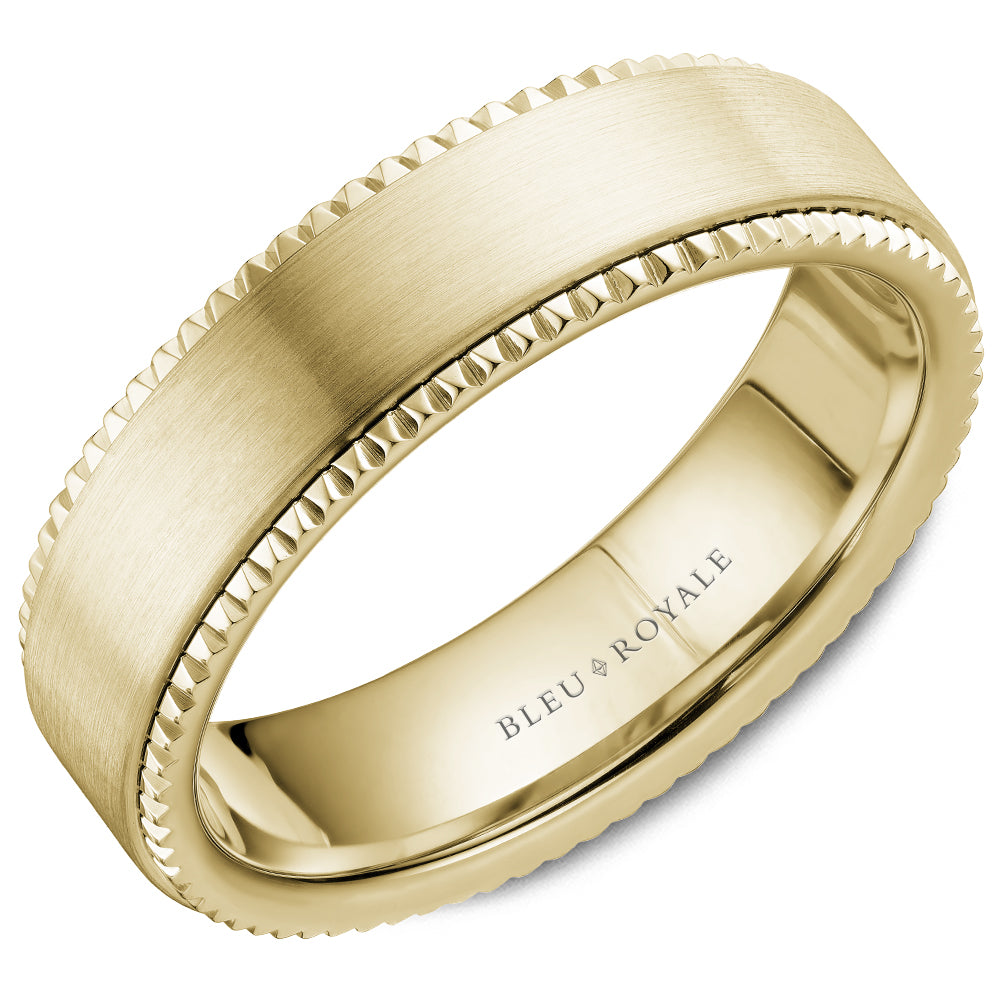 Bleu Royale Legacy Wedding Band 6.00mm Yellow 18k Gold