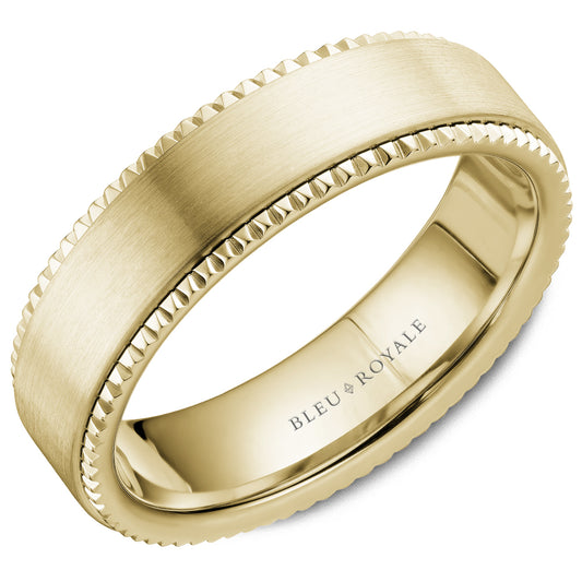 Bleu Royale Legacy Wedding Band 6.00mm Yellow 18k Gold