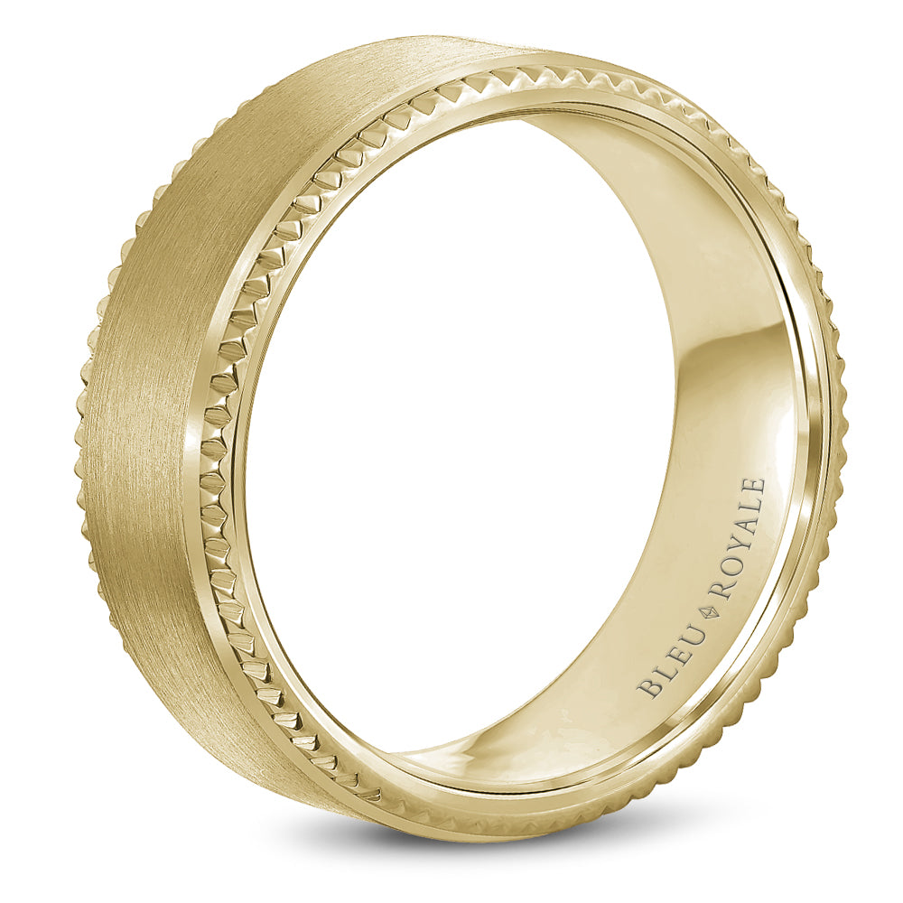 Bleu Royale Legacy Wedding Band 8.00mm Yellow 14k Gold