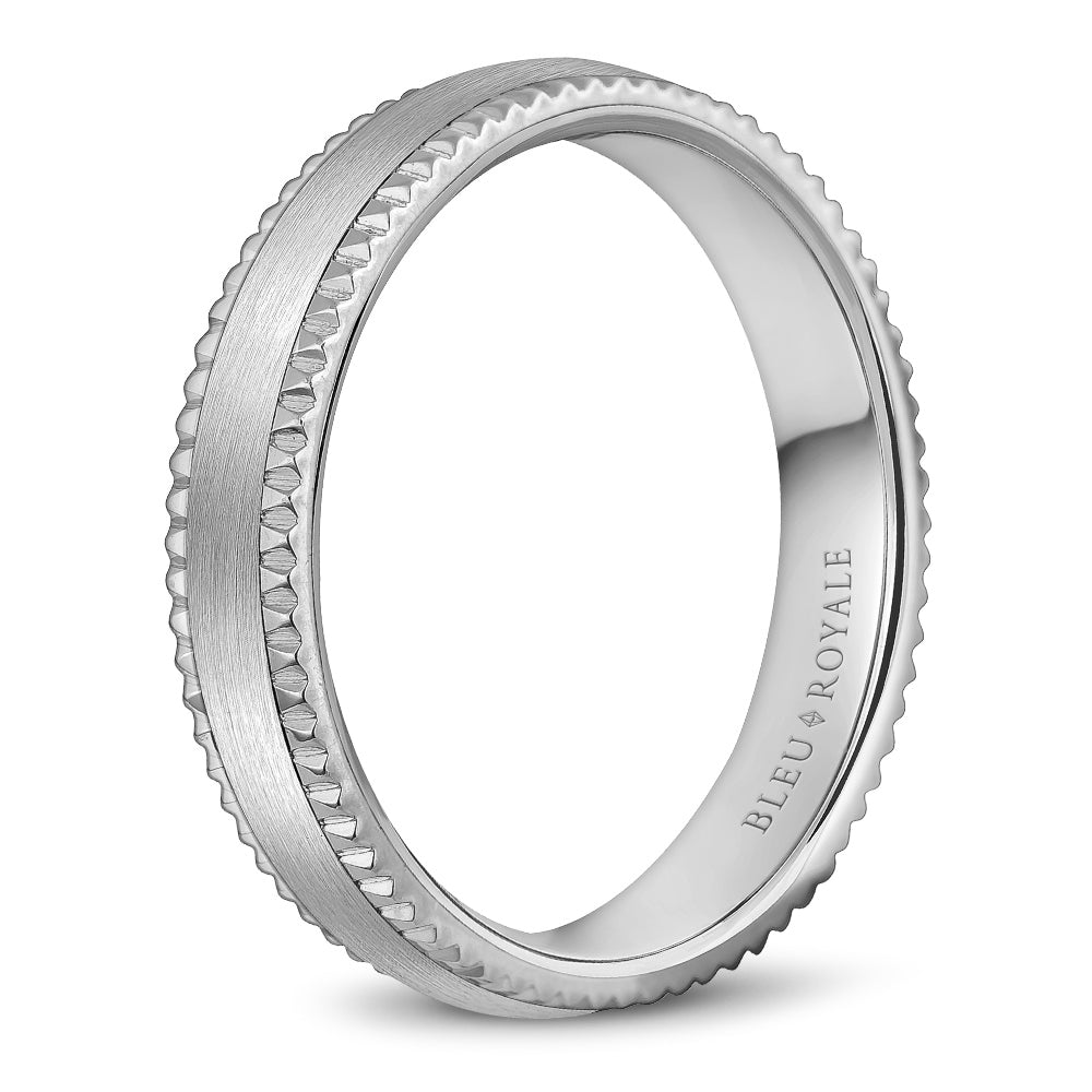 Bleu Royale Legacy Wedding Band 4.50mm White 14k Gold