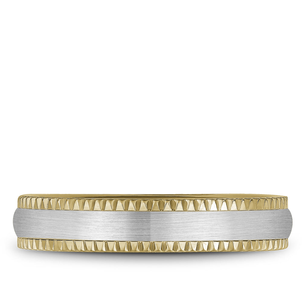 Bleu Royale Legacy Wedding Band 4.50mm White and Yellow 14k Gold