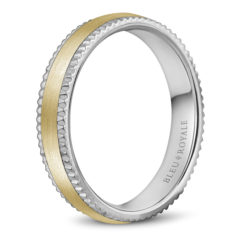 Bleu Royale Legacy Wedding Band 4.50mm Y&W 18k Gold
