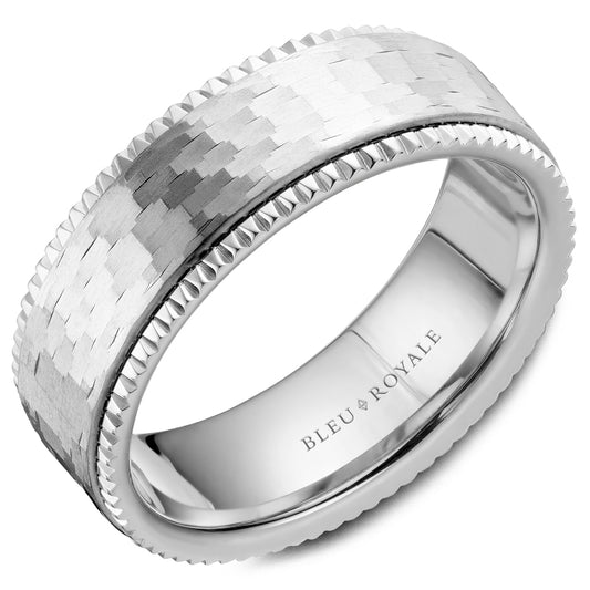 Bleu Royale Legacy Wedding Band 7.50mm White 14k Gold
