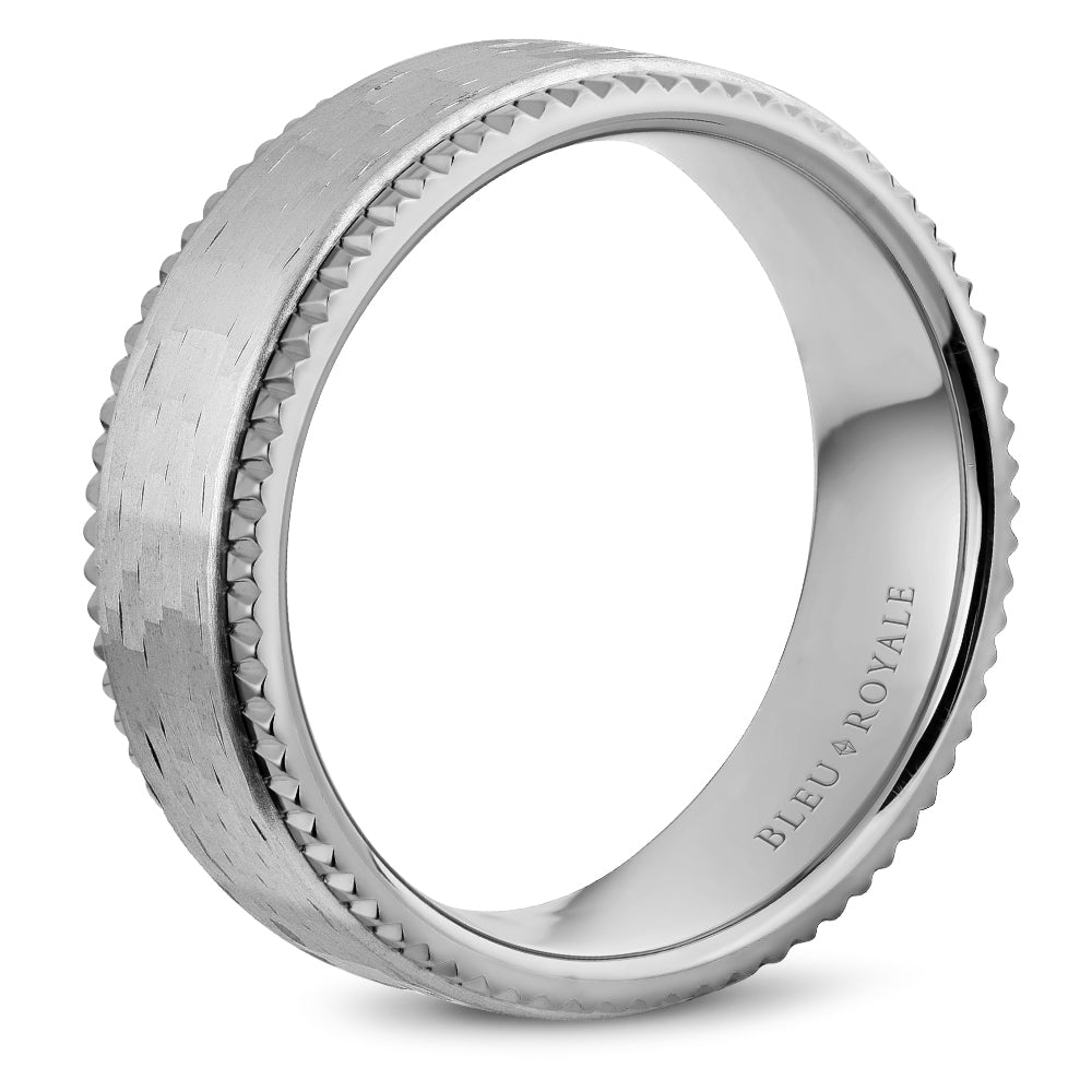 Bleu Royale Legacy Wedding Band 7.50mm White 14k Gold