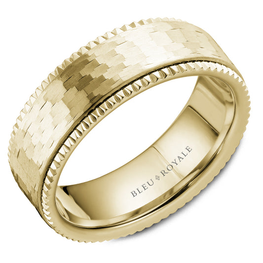 Bleu Royale Legacy Wedding Band 7.50mm Yellow 14k Gold