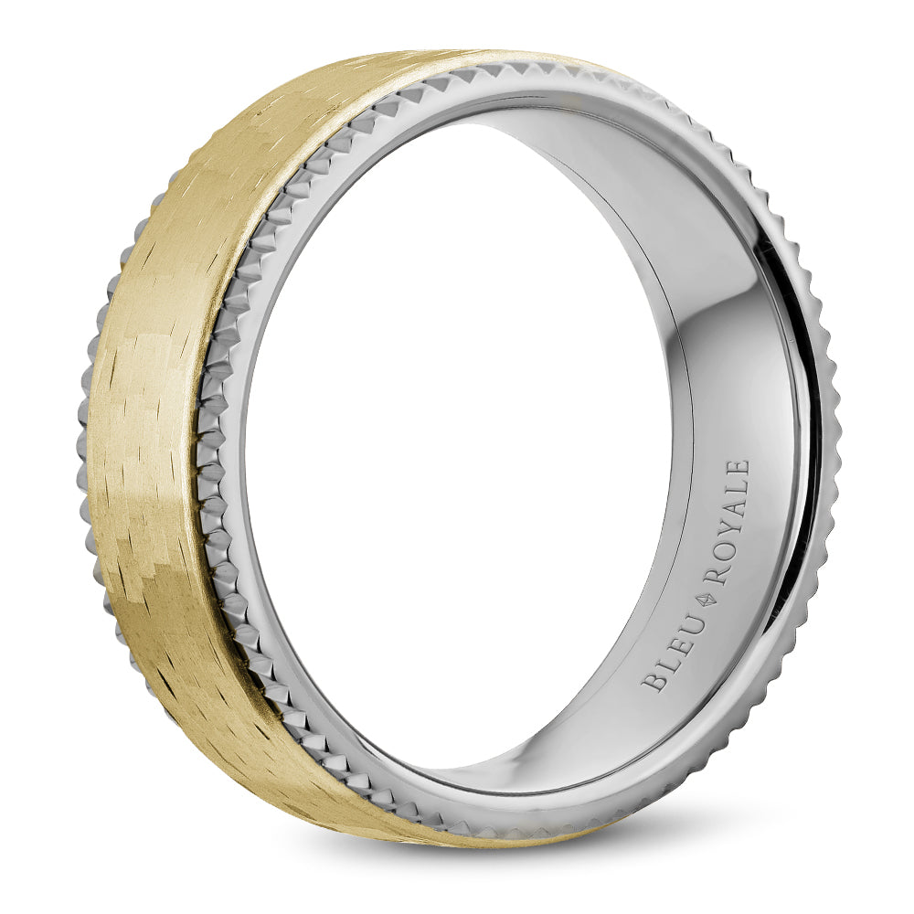 Bleu Royale Legacy Wedding Band 7.50mm Y&W 14k Gold