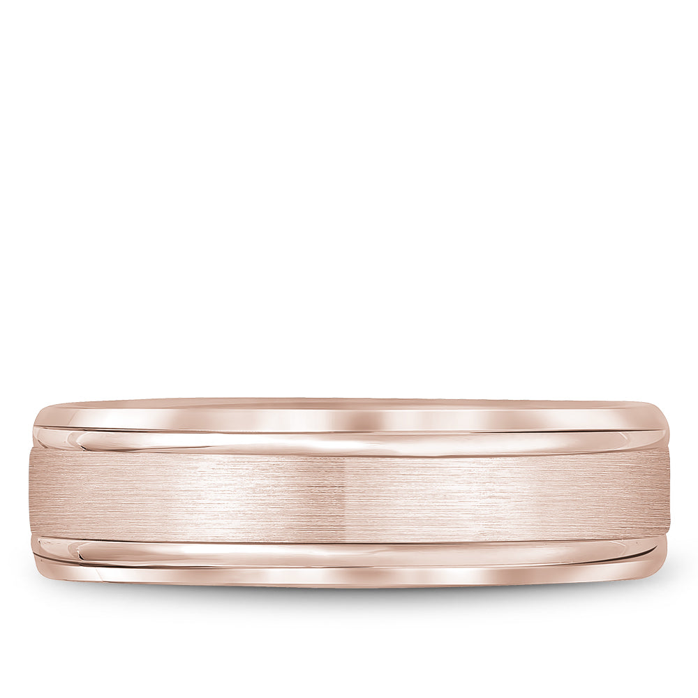 Bleu Royale Legacy Wedding Band 6.50mm Rose 18k Gold