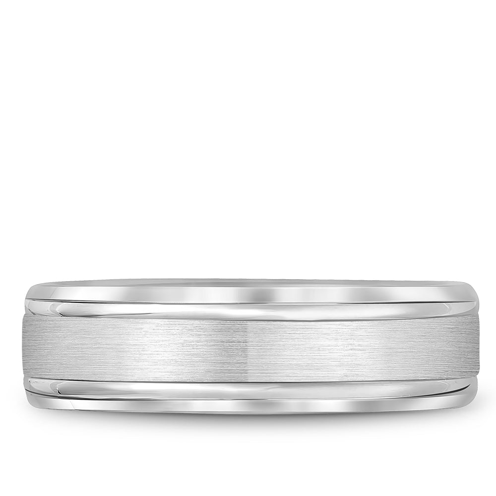 Bleu Royale Legacy Wedding Band 6.50mm White 14k Gold