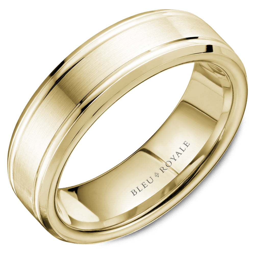 Bleu Royale Legacy Wedding Band 6.50mm Yellow 14k Gold