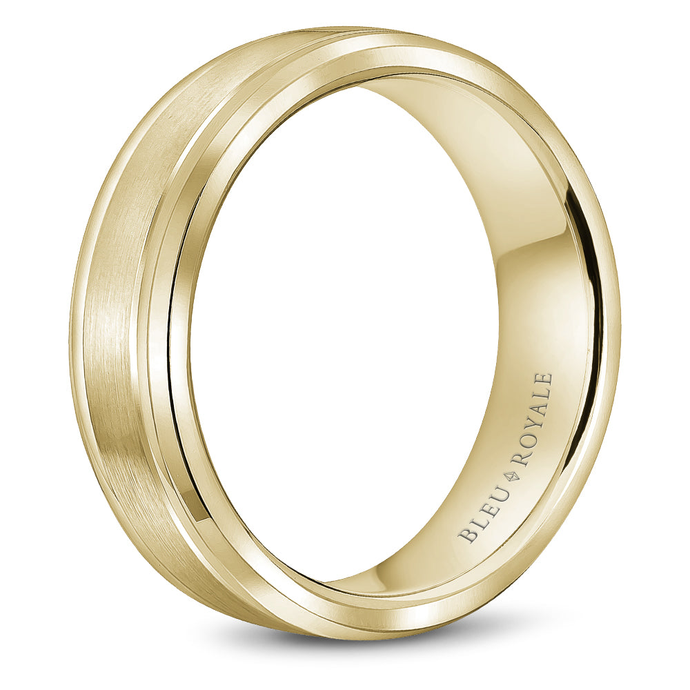 Bleu Royale Legacy Wedding Band 6.50mm Yellow 18k Gold