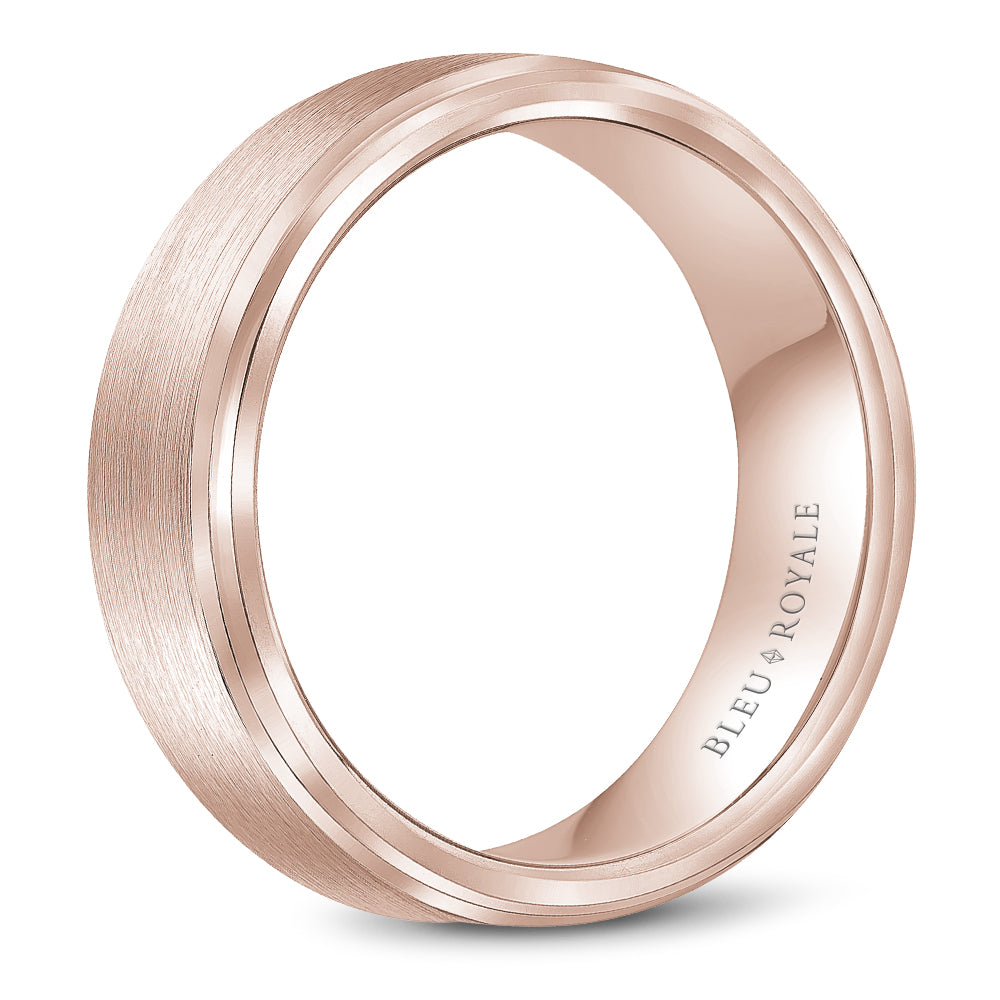Bleu Royale Legacy Wedding Band 6.50mm Rose 14k Gold