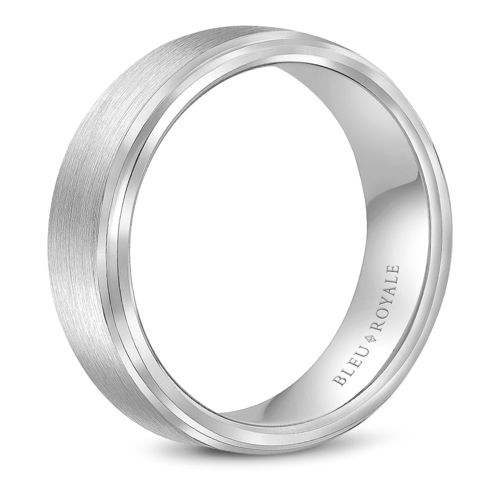 Bleu Royale Legacy Wedding Band 6.50mm White 14k Gold
