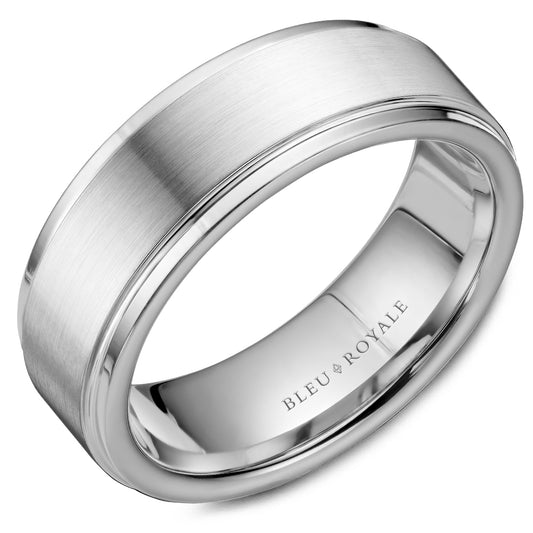 Bleu Royale Legacy Wedding Band 7.50mm White 18k Gold