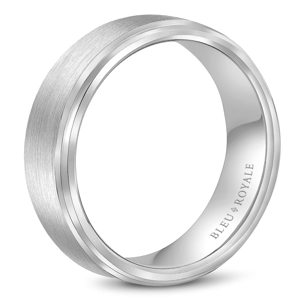 Bleu Royale Legacy Wedding Band 7.50mm White 14k Gold