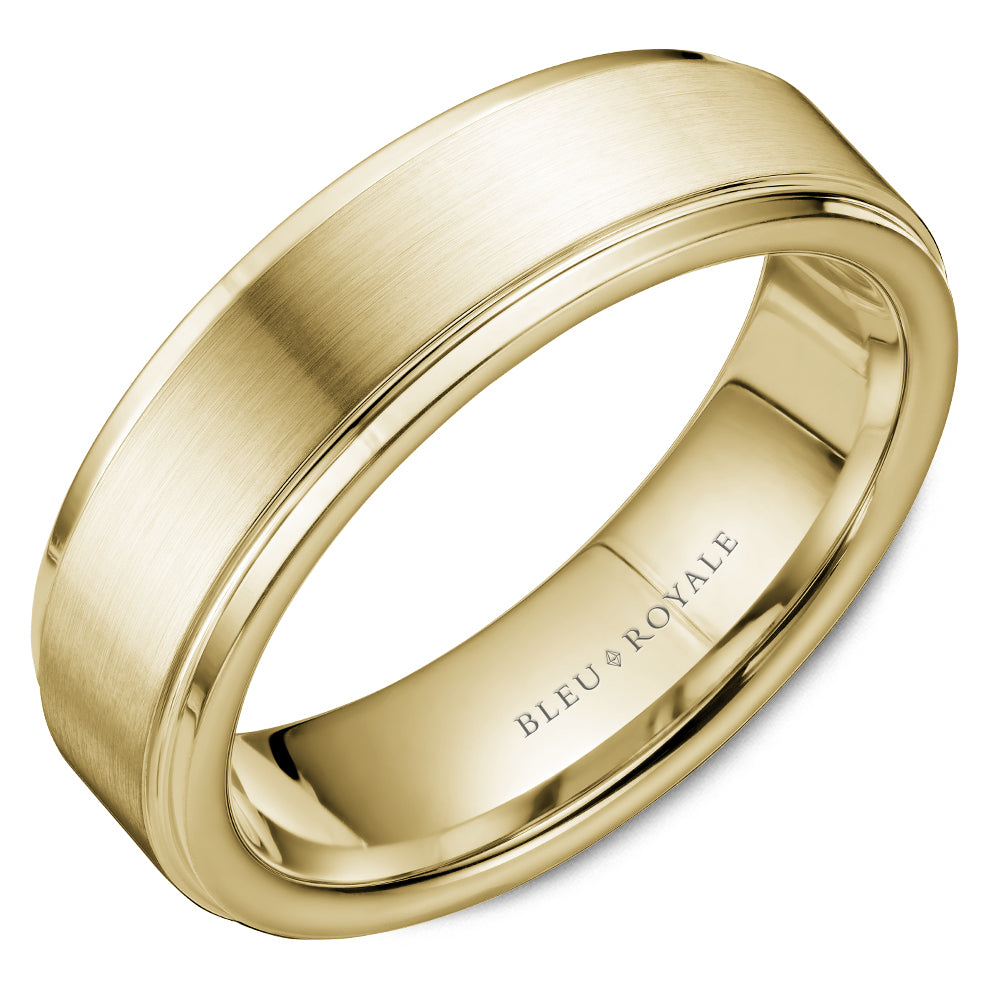 Bleu Royale Legacy Wedding Band 6.50mm Yellow 14k Gold