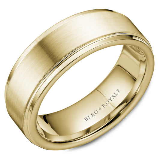 Bleu Royale Legacy Wedding Band 7.50mm Yellow 18k Gold
