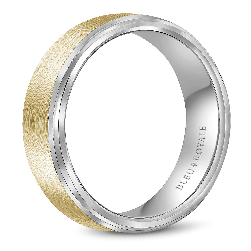 Bleu Royale Legacy Wedding Band 7.50mm Y&W 18k Gold