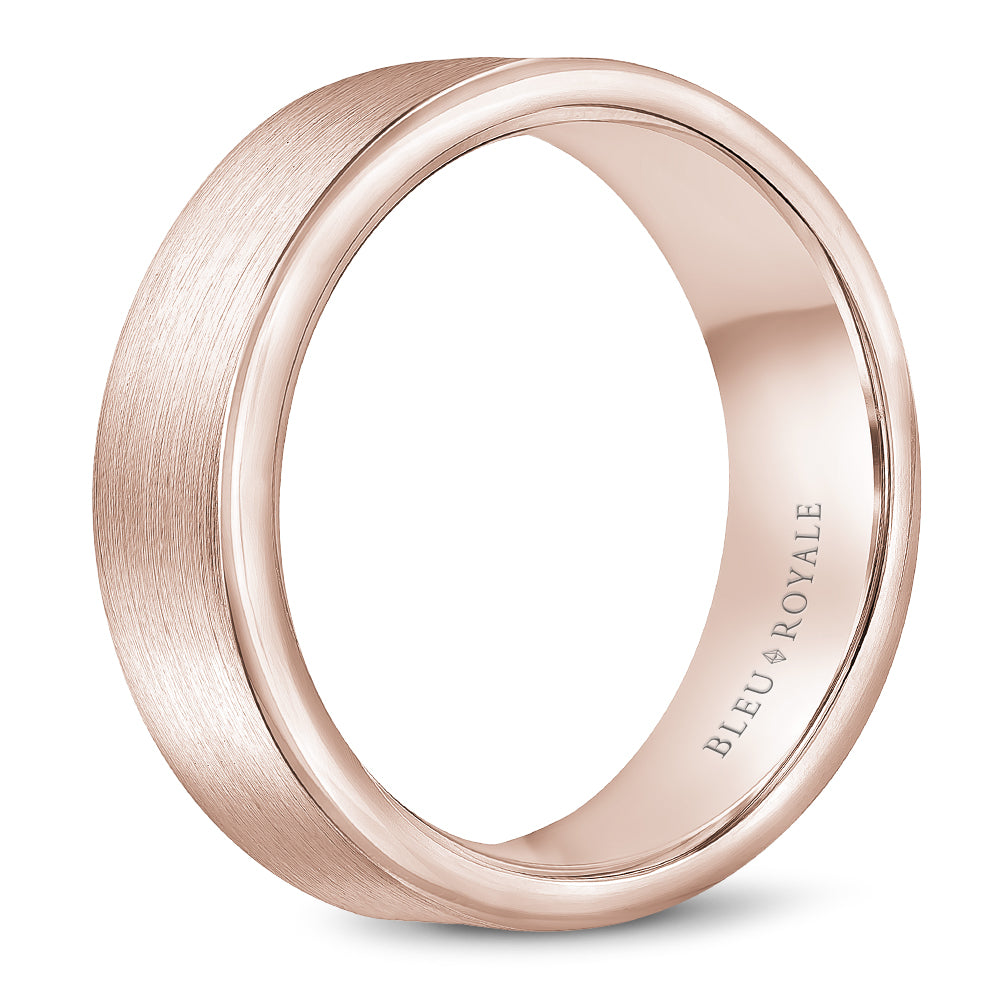 Bleu Royale Legacy Wedding Band 7.50mm Rose 18k Gold