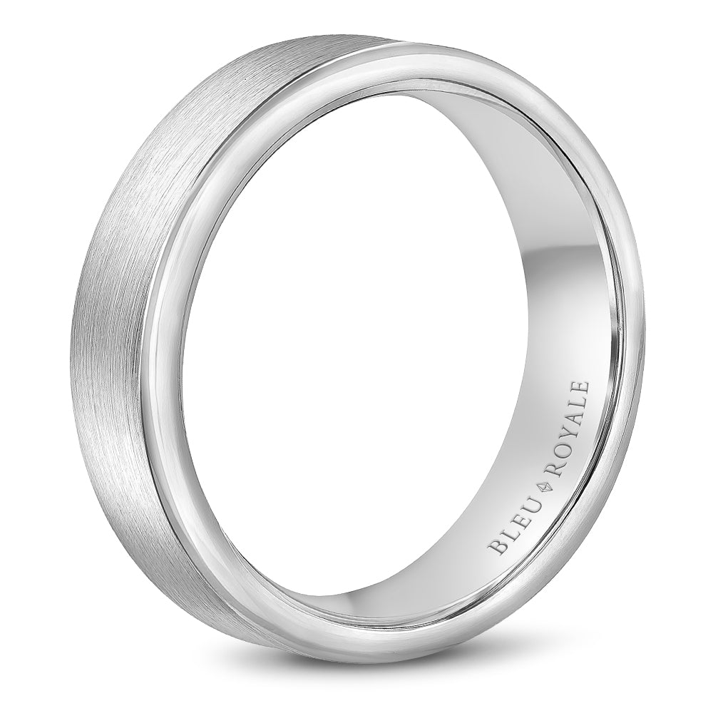 Bleu Royale Legacy Wedding Band 6.50mm White 18k Gold