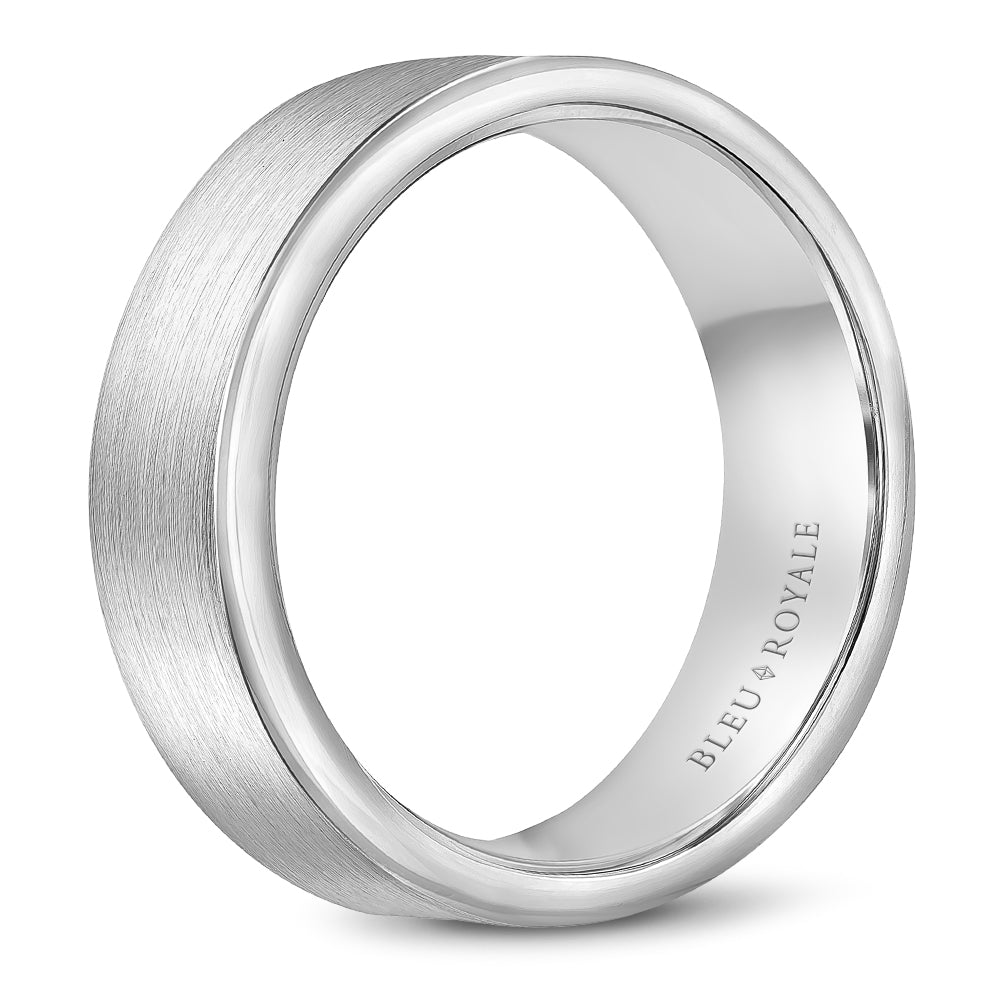 Bleu Royale Legacy Wedding Band 7.50mm White 14k Gold