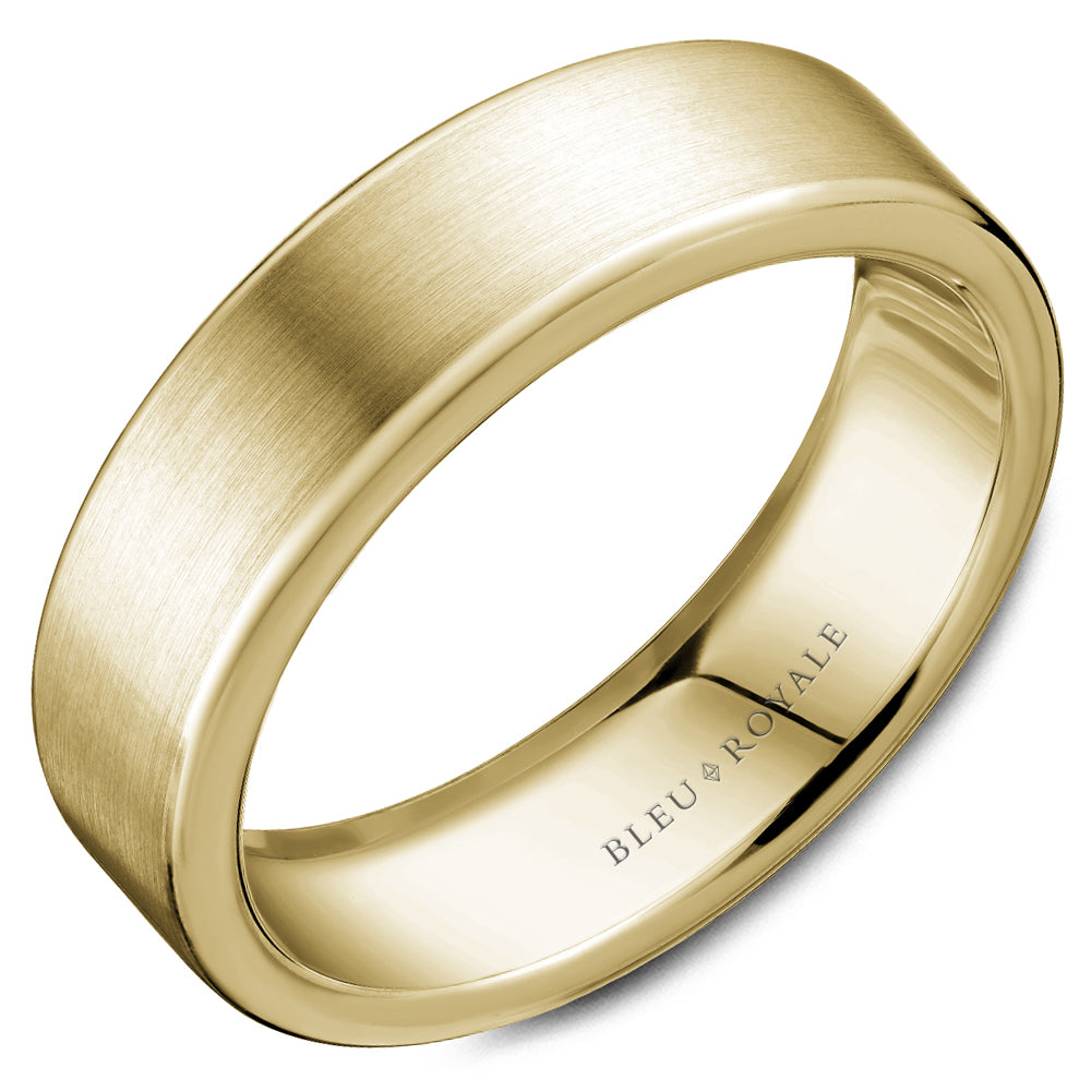 Bleu Royale Legacy Wedding Band 6.50mm Yellow 14k Gold