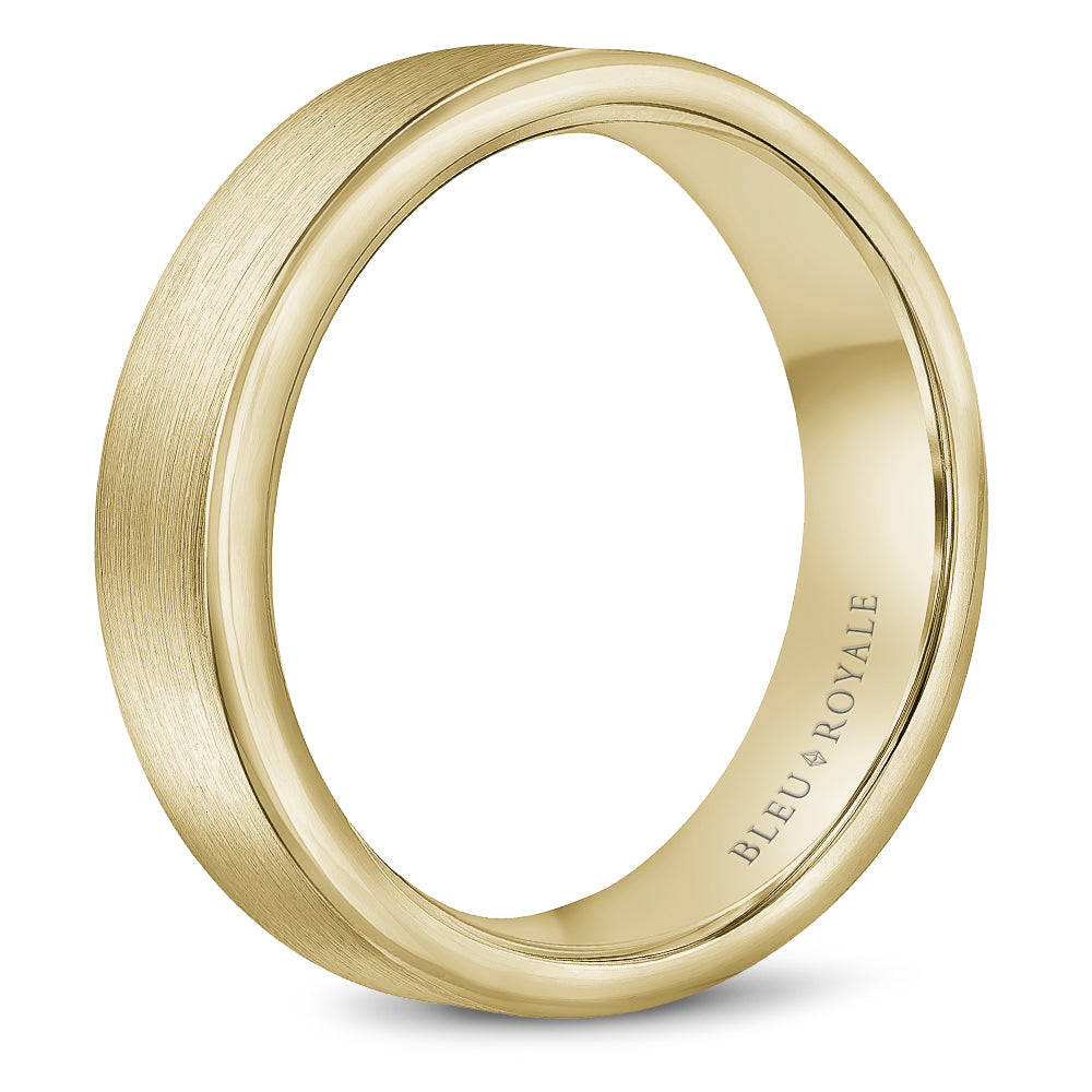 Bleu Royale Legacy Wedding Band 6.50mm Yellow 14k Gold