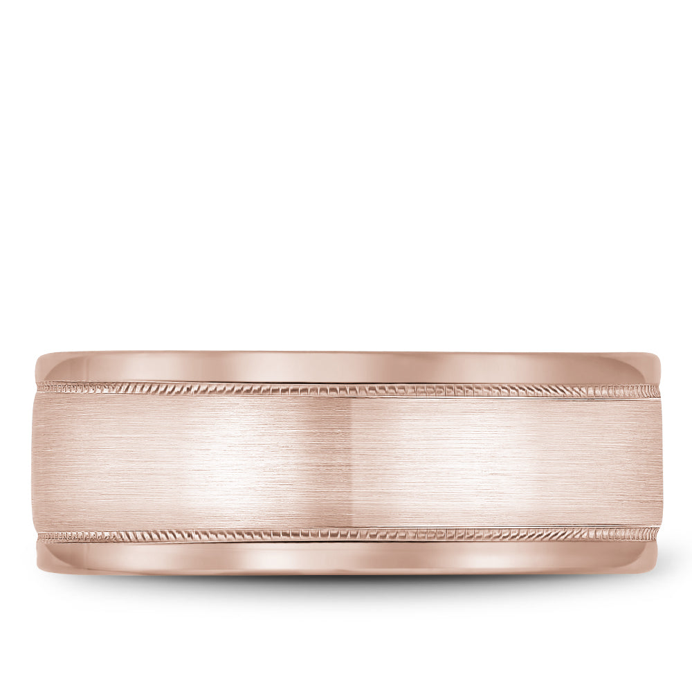 Bleu Royale Legacy Wedding Band 8.50mm Rose 18k Gold
