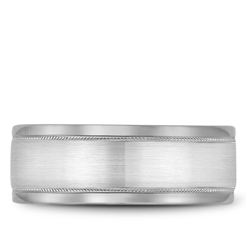 Bleu Royale Legacy Wedding Band 8.50mm White 14k Gold