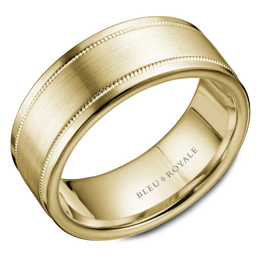 Bleu Royale Legacy Wedding Band 8.50mm Yellow 14k Gold