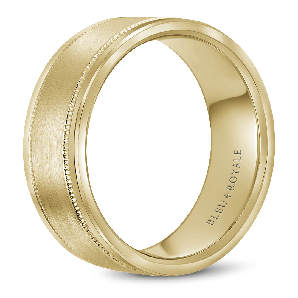 Bleu Royale Legacy Wedding Band 8.50mm Yellow 18k Gold