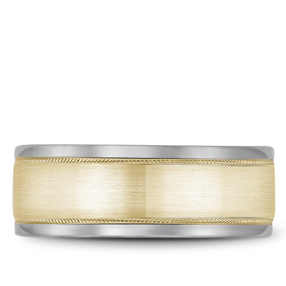 Bleu Royale Legacy Wedding Band 8.50mm Y&W 18k Gold