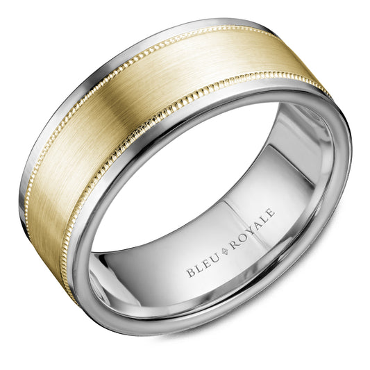 Bleu Royale Legacy Wedding Band 8.50mm Y&W 14k Gold