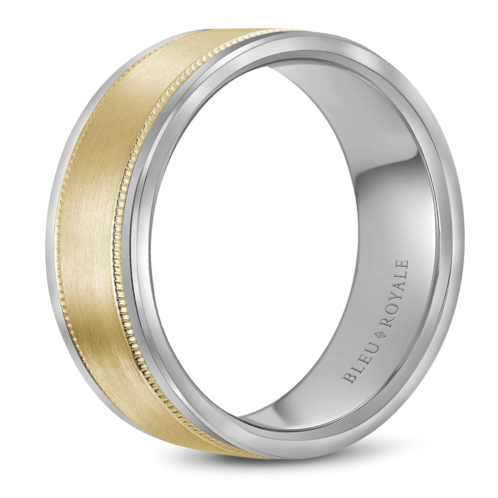 Bleu Royale Legacy Wedding Band 8.50mm Y&W 14k Gold